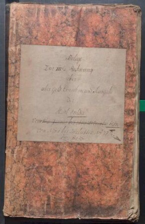 IX A 1 - Alte Stadtrechnungen (1813)