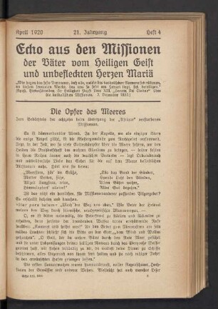 Heft 4 April 1920