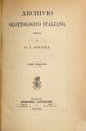 Archivio glottologico italiano : AGI. 12. 1890/92