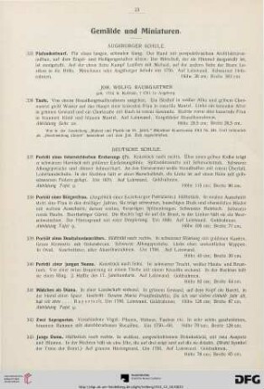 Gemälde und Miniaturen (Nr. 335-368)