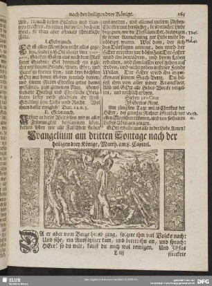 [Evangelium und Epistel am dritten Sontage nach der heiligen drey Könige]