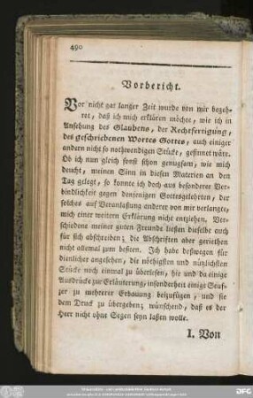 Vorbericht.