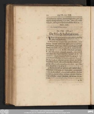 Tit. VIII. (III. 33.) De Usu & habitatione.
