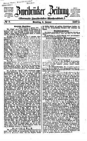 Zweibrücker Zeitung. 1875, 1 - 6