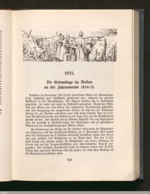 Die Gesamtlage im Westen an der Jahreswende 1914/15