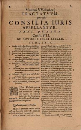 Cl. IC. Matthaei Wesenbecii Tractatuum Et Responsorum, Quae vulgo Consilia Iuris Appellantur, Pars ..., 4