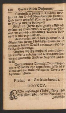 Piesni o Zwierzchnosci.