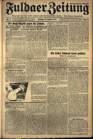 Ausgabe vom Freitag, den 15. Januar 1932.