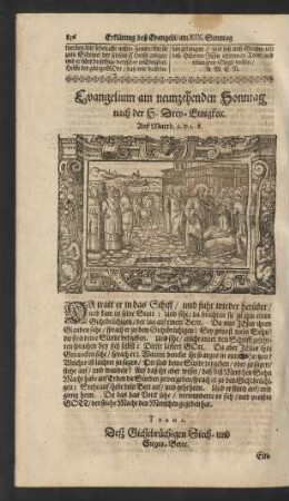 Evangelium am neunzehenden Sonntag nach der H. Drey-Einigkeit. ...