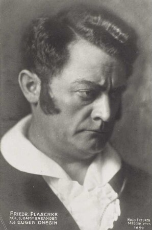 Friedrich Plaschke als Eugen Onegin in der gleichnamigen Oper von Peter Tschaikowski. Königliches Opernhaus Dresden