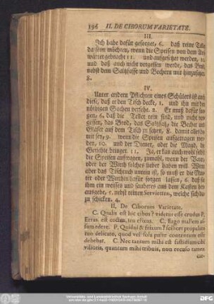 II. De Ciborum Varietate.
