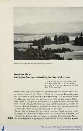 Landschaften um schwäbische Barockkirchen.