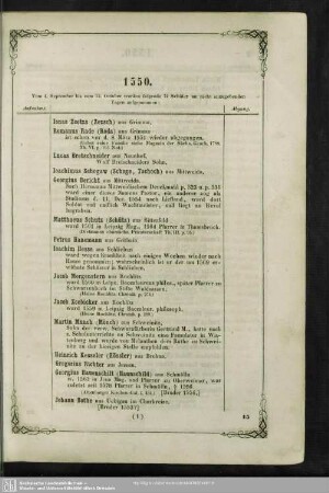 [Verzeichniss der Schüler der Grimmaischen Landesschule] 1550 - 1850