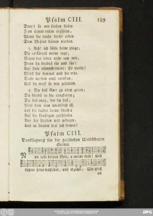 Psalm CIII. Danksagung für die geistlichen Wohlthaten Gottes.