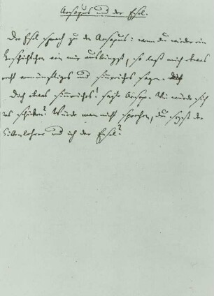 Fabeln, Manuskriptseite mit der Fabel "Aesopus und der Esel"