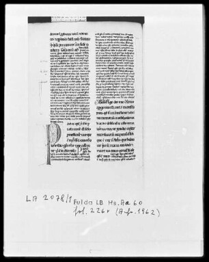 Petrus Lombardus, Commentarius in Epistulas Pauli — Initiale P (aulus), Folio 226verso