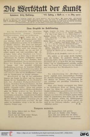 Neue Graphik im Selbstverlag