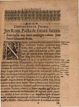 Specimen Differentiarum Juris Civilis Romani Et Statutarii Liberæ S.R.I. Reipublicæ Ulmensis