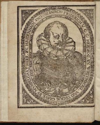 Friderich. V. G: G: Hertzog zu Wirtemberg und Teckh [...]