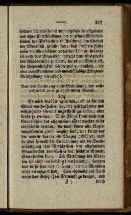 § 174. Von der Trennung und Verbinung der vollziehenden und gesetzgebenden Gewalt.
