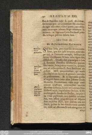 Sectio II. De Reformatione Germaniae.