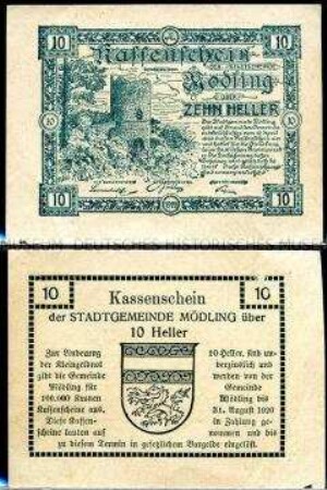 Mödling, Niederösterreich 10 Heller