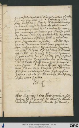 [fol. 73] Urkunde Erzherzogs Siegmund (1488)