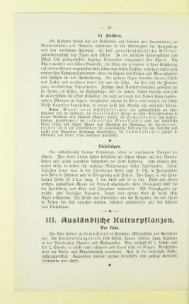 III. Ausländische Kulturpflanzen
