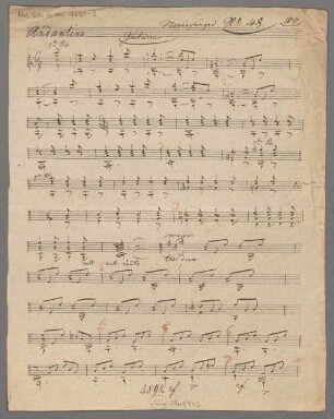 Ne quittez jamais votre mère, guit, a-Moll, Arr - BSB Mus.Schott.Ha 4690-3 : [heading:] Minnesänger N=|o. 48 1837