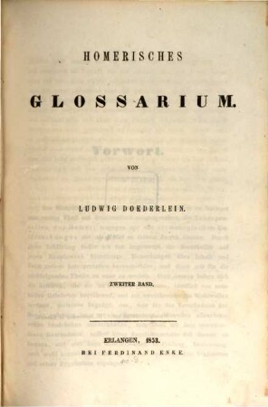 Homerisches Glossarium, 2