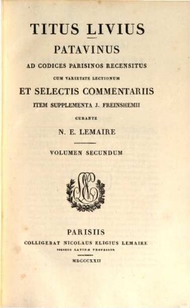 Titus Livius Patavinus, Vol. 2 : Liber 4 - 8