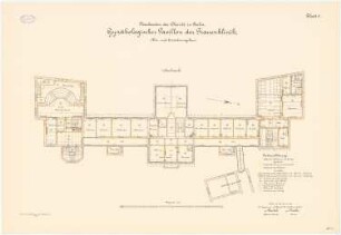 Frauenklinik der Charité, Berlin Gynäkologischer Pavillon, Um- und Erweiterungsbau: Grundriss 1. Obergeschoss 1:100