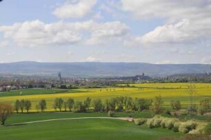 Quedlinburg - Stadtansicht mit Harz : Totale Stadtansicht von Norden, aufgenommen am 16. April 2014 bei Quedlinburg. Foto Uwe Gerig