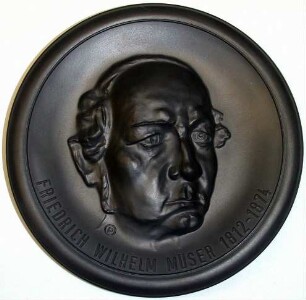 Kohlekeramikmedaille "Harpen 1856-1956"