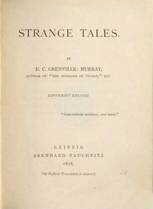 Strange tales
