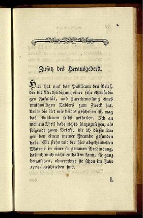 Zusatz des Herausgebers