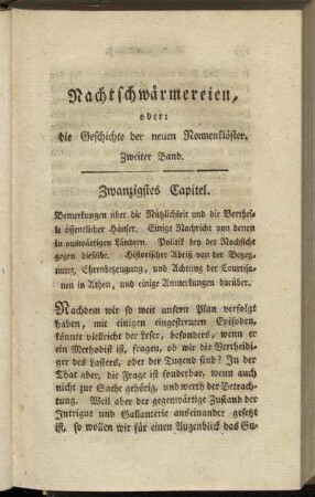Zwanzigstes Capitel.