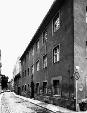Görlitz-Altstadt, Fischmarktstraße 5. Wohnhaus (Haus Drei Eichen, 1818). Straßenansicht