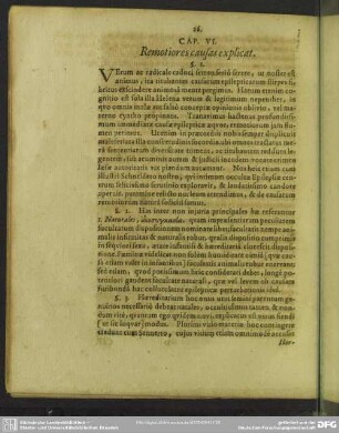 Cap. VI [V]. Remotiores causas explicat