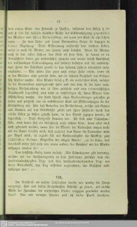 VII. [Beschränkung der außerehelichen Geburten]