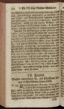 VII. Capitel. Nichts rühmlicher ist, als Christum folgen in Abtödtung seiner selbst