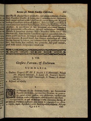 667-671, § VIII. Censurae Patrum, & Doctorum