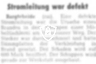 Stromleitung war defekt