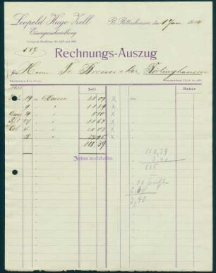 Rechnungs-Auszug