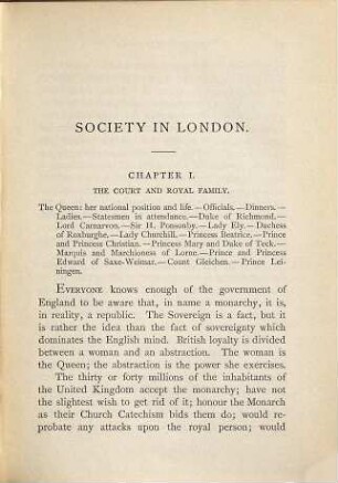 Society in London : By a foreign resident