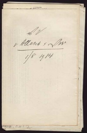 17: [Folder] Versuchsprotokolle (Phonogr. Vokale): v Allesch ... 1/8 1914