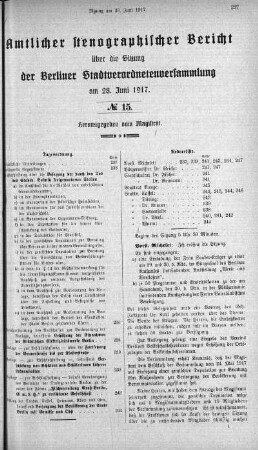 No. 15, 28. Juni 1917