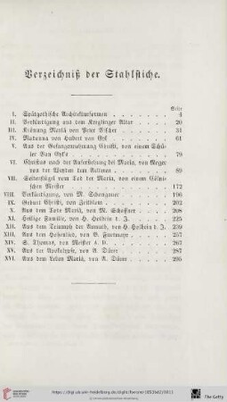 Verzeichniß der Stahlstiche