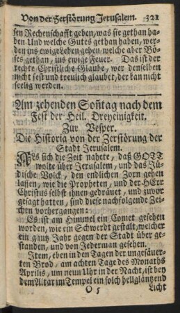 Am zehenden Son[n]tag nach dem Fest der Heil. Dreyeinigkeit