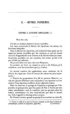 II. euvres posthumes.